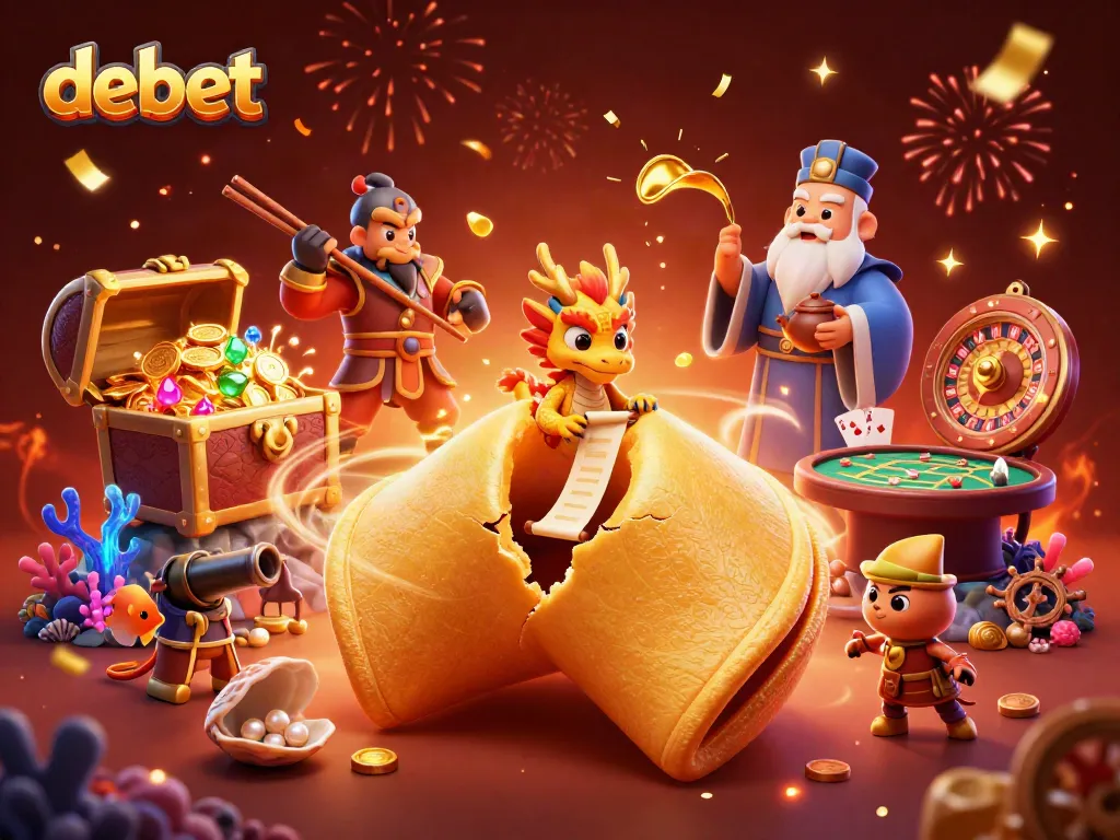 Experience the thrilling action of debet with vibrant casino elements and animated characters.