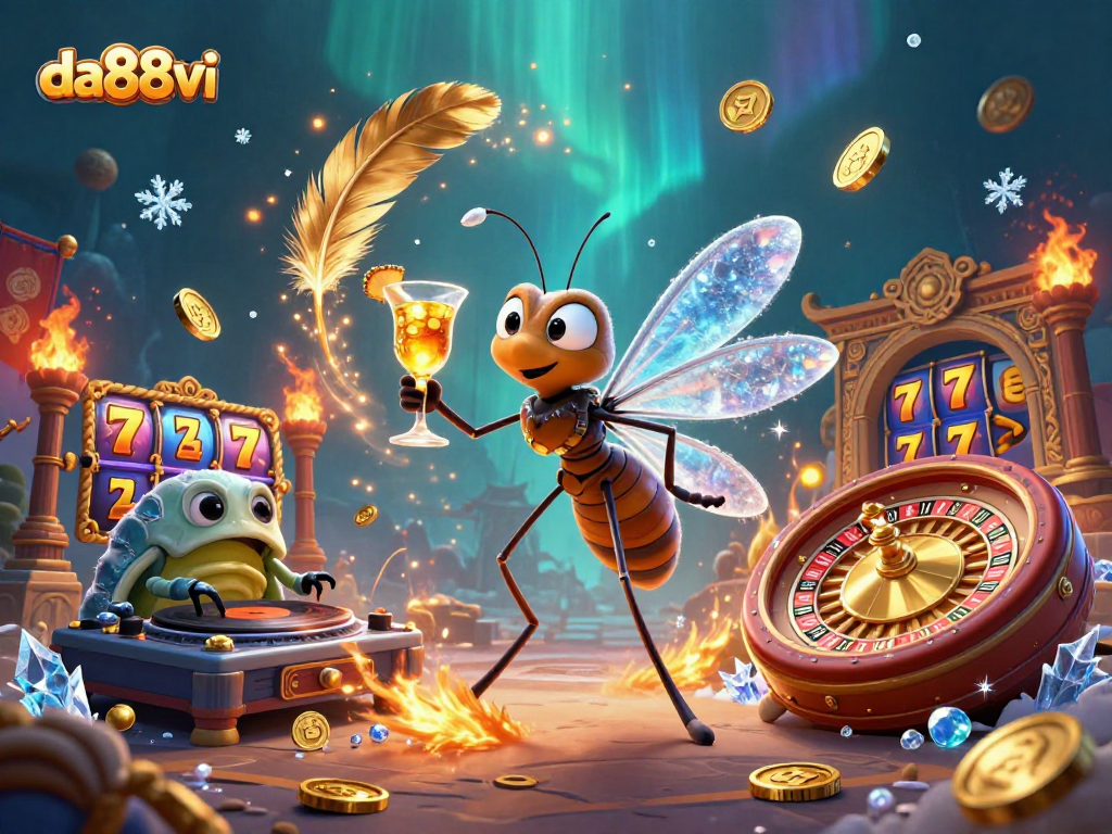 Experience winning strategies at da88vi with our energetic casino-themed 3D illustration.